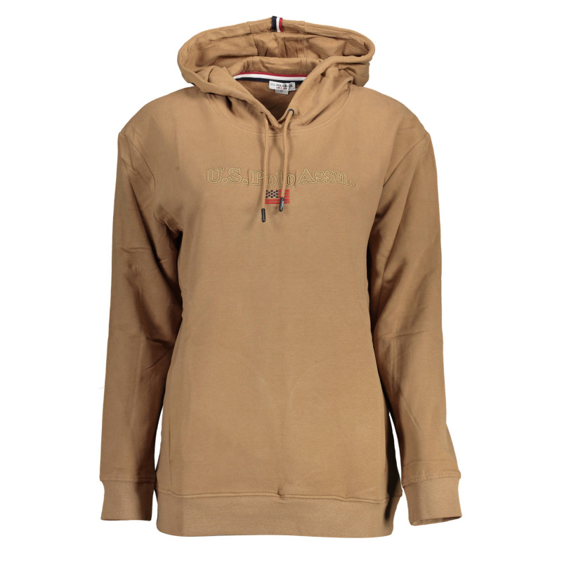 US POLO SWEATSHIRT WITHOUT ZIP WOMAN BROWN