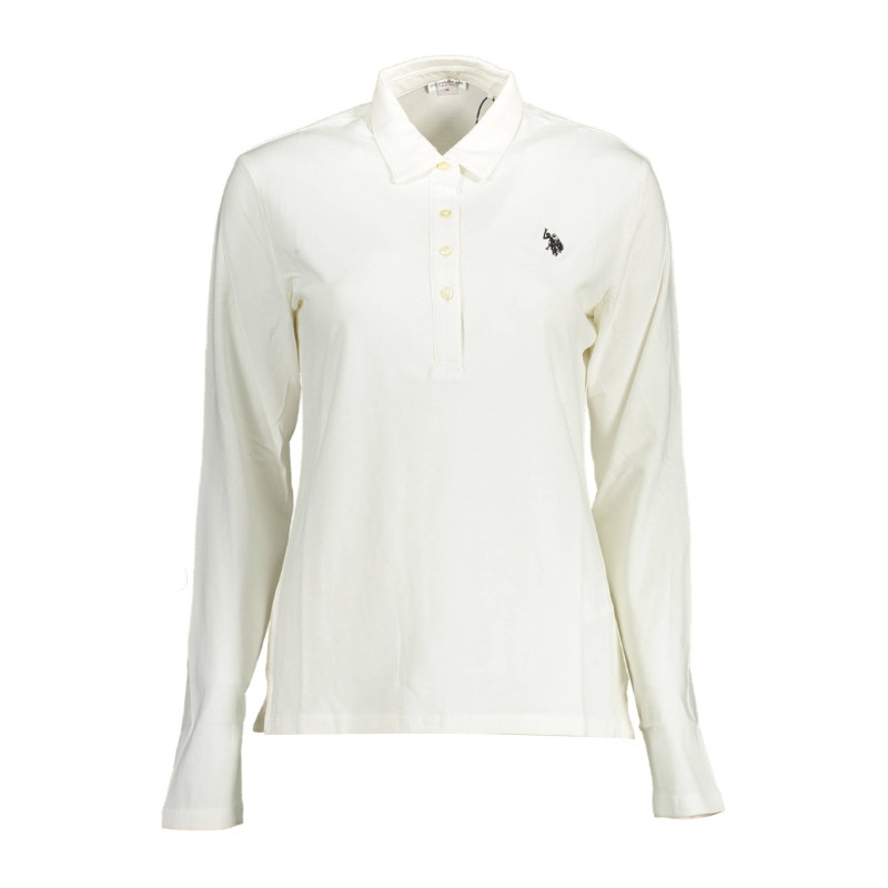 US POLO LONG SLEEVED POLO SHIRT WOMAN WHITE