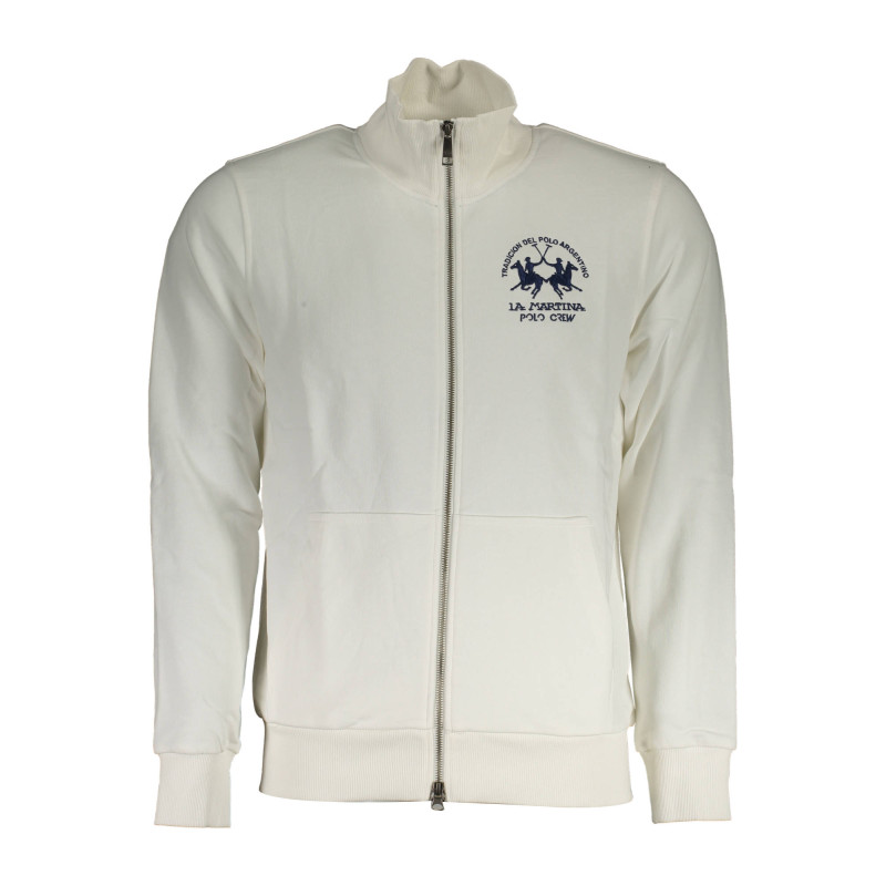 LA MARTINA MEN&39S WHITE ZIPPED SWEATSHIRT