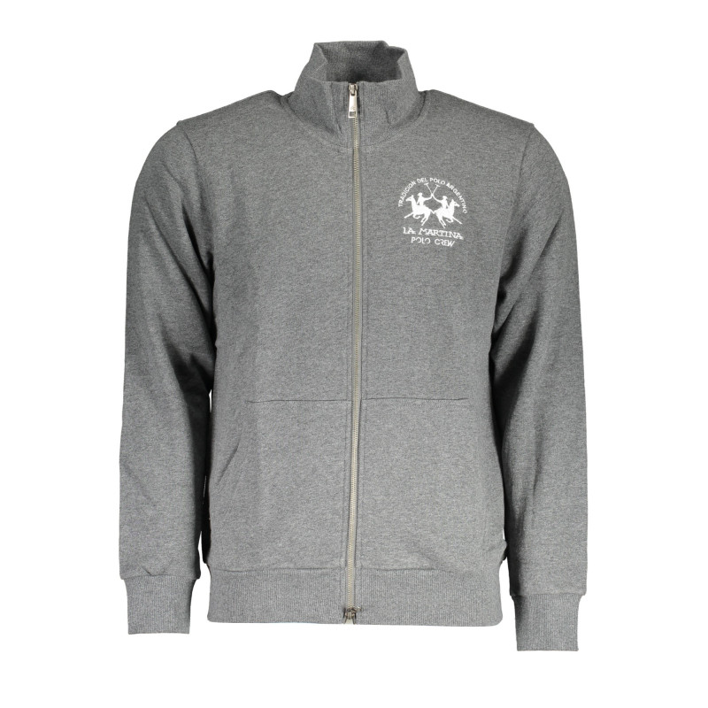 LA MARTINA MEN&39S GRAY ZIPPED SWEATSHIRT