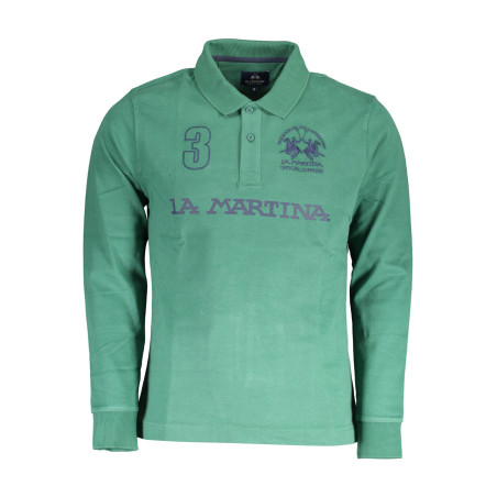 LA MARTINA POLO LONG SLEEVE MAN GREEN