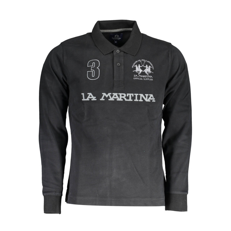 LA MARTINA POLO LONG SLEEVE MAN BLACK