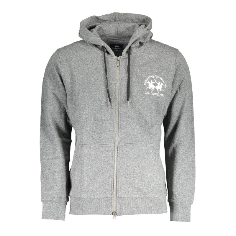 LA MARTINA MEN&39S GRAY ZIPPED SWEATSHIRT