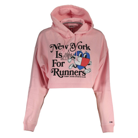 TOMMY HILFIGER FELPA SENZA ZIP DONNA ROSA