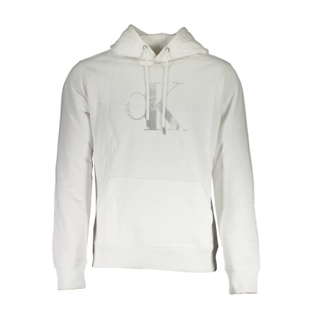 CALVIN KLEIN WHITE MEN&39S SWEATSHIRT WITHOUT ZIP