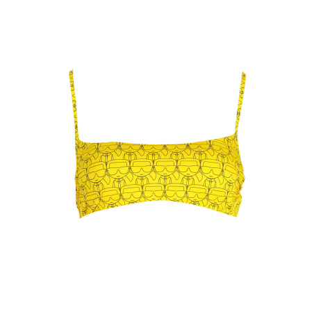 KARL LAGERFELD BEACHWEAR TOP WOMEN&39S COSTUME YELLOW