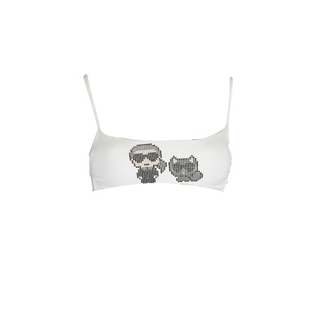 KARL LAGERFELD BEACHWEAR SWIMSUIT TOP WOMAN WHITE