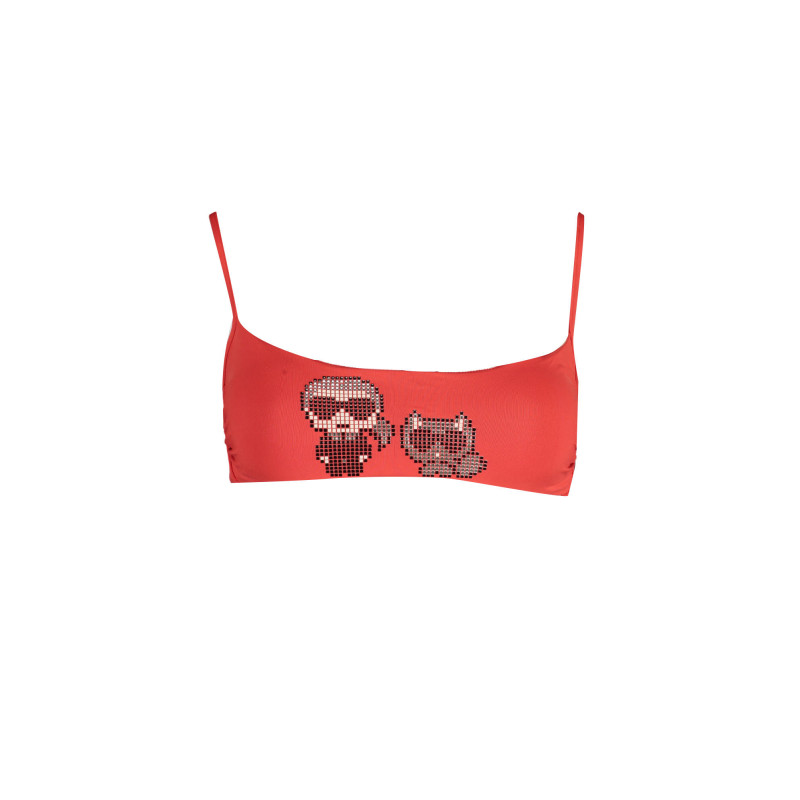 KARL LAGERFELD BEACHWEAR TOP WOMEN&39S COSTUME RED