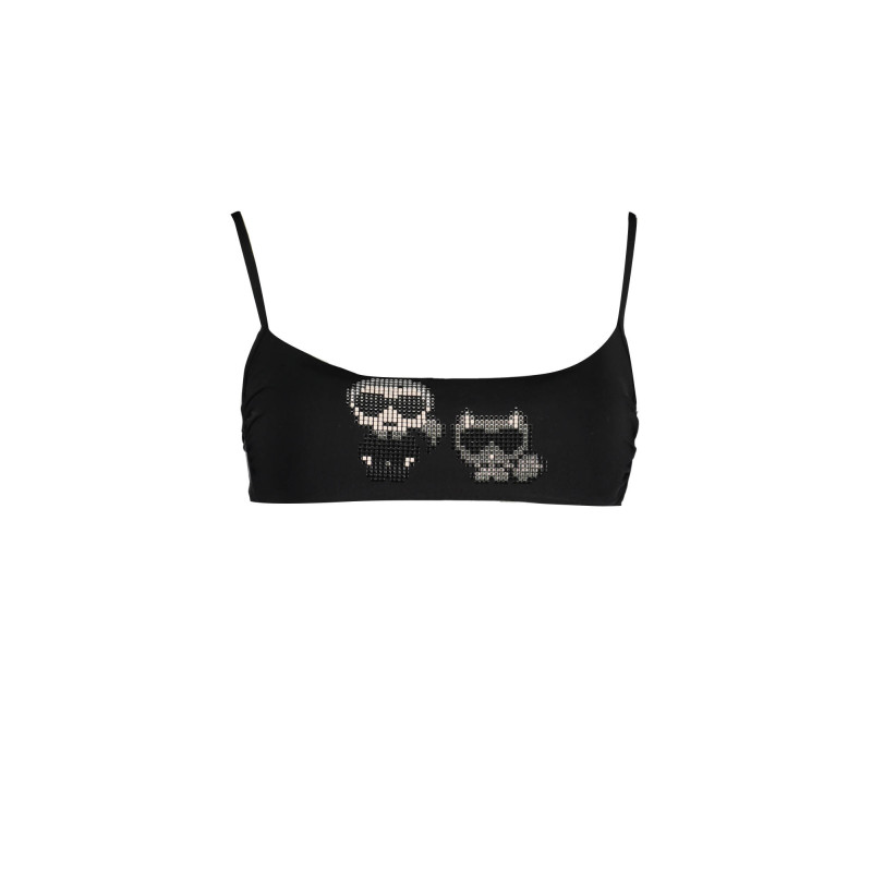 KARL LAGERFELD BEACHWEAR COSTUME PARTE SOPRA DONNA NERO