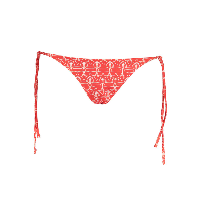 KARL LAGERFELD BEACHWEAR SWIMSUIT SIDE BOTTOM WOMAN RED