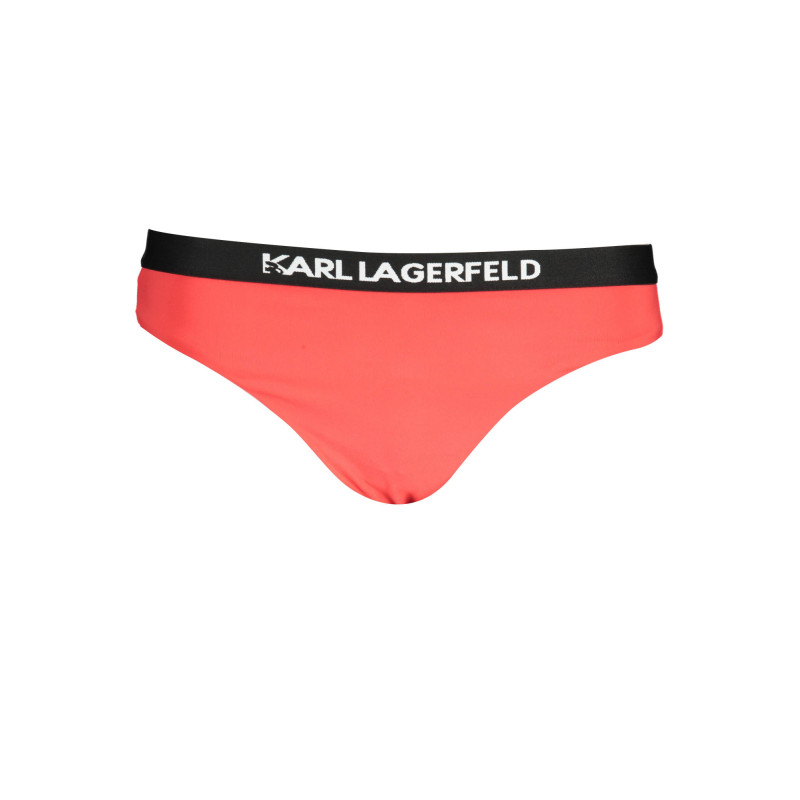 KARL LAGERFELD BEACHWEAR SWIMSUIT SIDE BOTTOM WOMAN RED