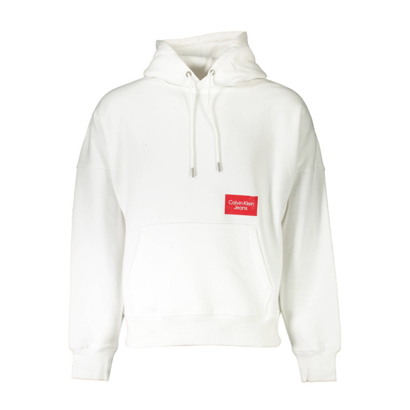 CALVIN KLEIN WHITE MEN&39S SWEATSHIRT WITHOUT ZIP