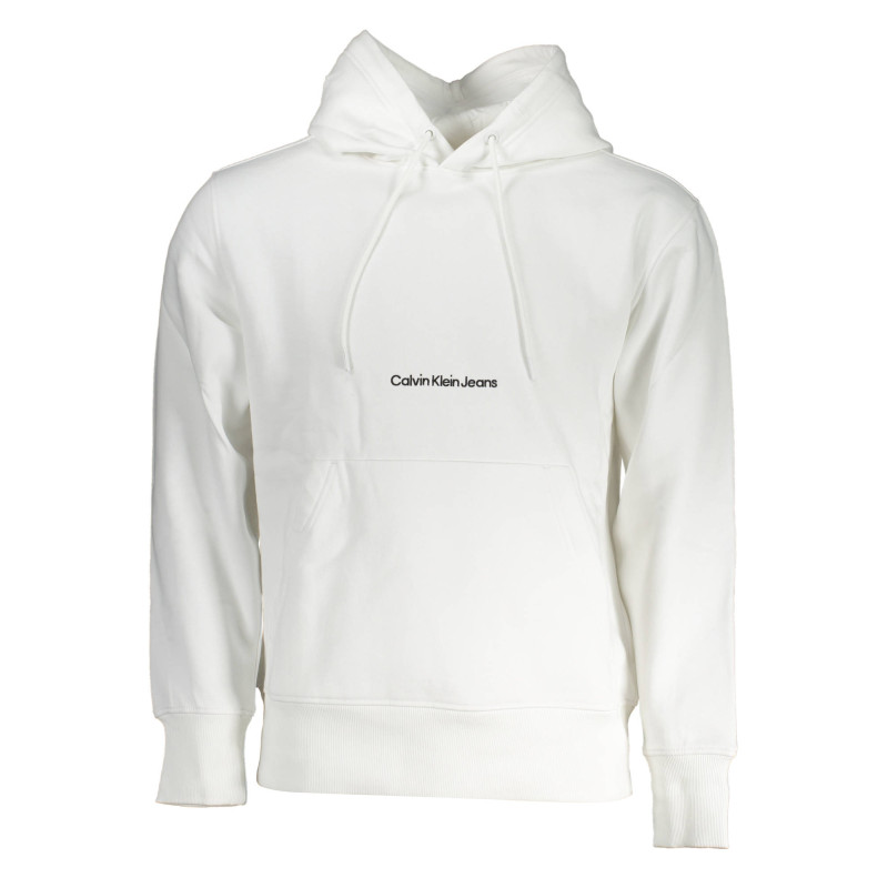 CALVIN KLEIN WHITE MEN&39S SWEATSHIRT WITHOUT ZIP