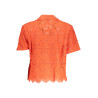 DESIGUAL CAMICIA MANICHE CORTE DONNA ARANCIO