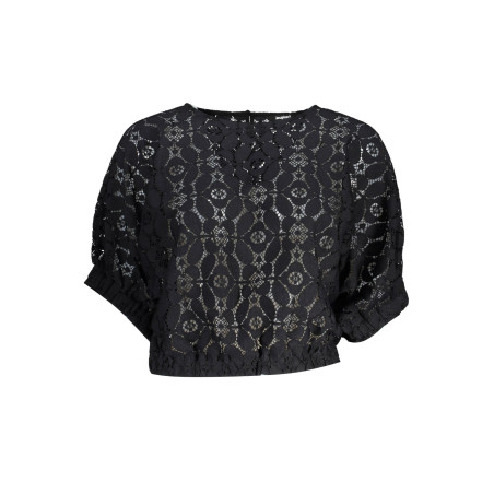 DESIGUAL T-SHIRT MANICHE CORTE DONNA NERO