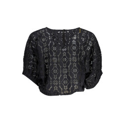 DESIGUAL T-SHIRT MANICHE CORTE DONNA NERO