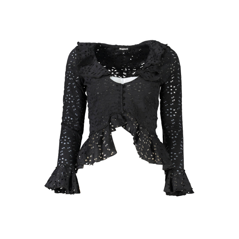 DESIGUAL CAMICIA MANICHE LUNGHE DONNA NERO