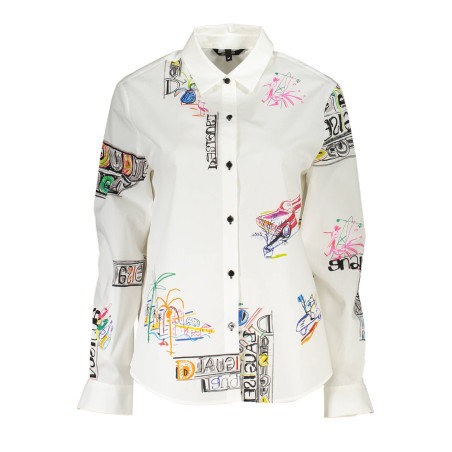 DESIGUAL CAMICIA MANICHE LUNGHE DONNA BIANCO