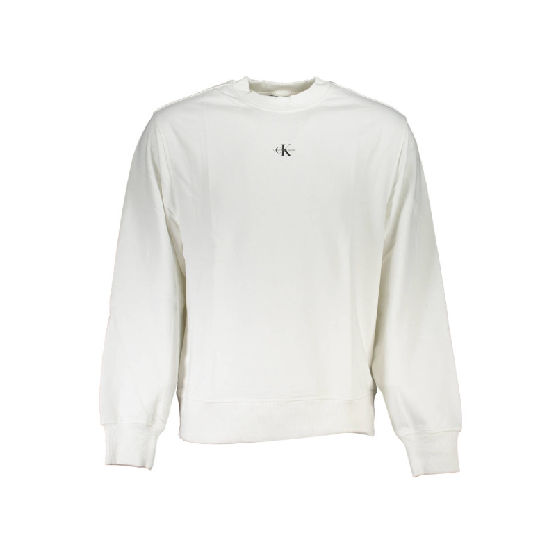 CALVIN KLEIN WHITE MEN&39S SWEATSHIRT WITHOUT ZIP