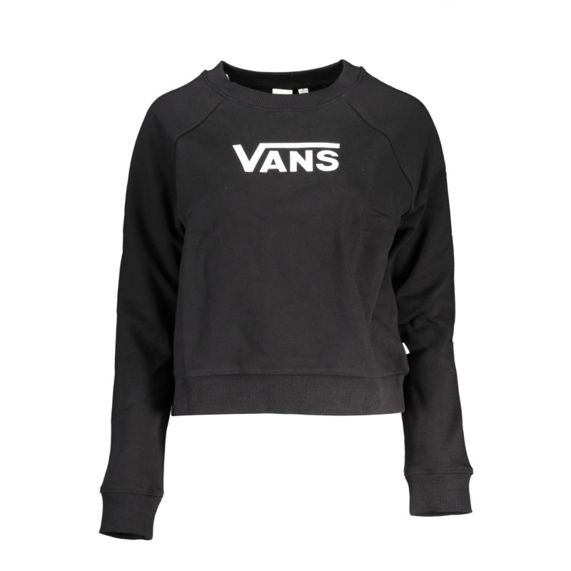 VANS BLACK WOMAN ZIPPED SWEATSHIRT