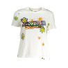 DESIGUAL T-SHIRT MANICHE CORTE DONNA BIANCO