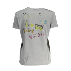 DESIGUAL T-SHIRT MANICHE CORTE DONNA GRIGIO