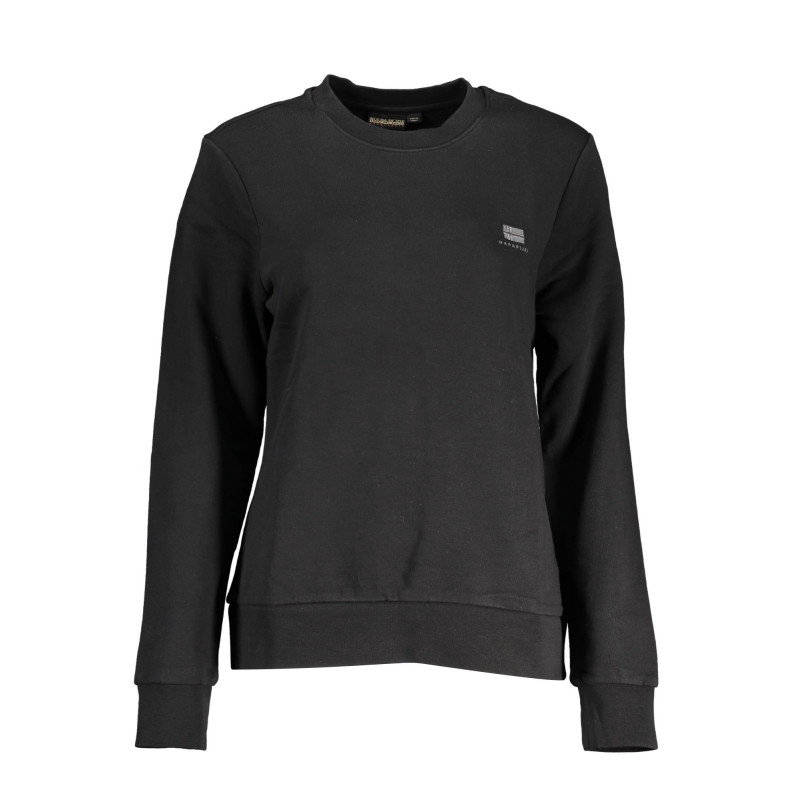 NAPAPIJRI BLACK SWEATSHIRT WITHOUT ZIP