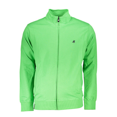 US GRAND POLO MEN&39S GREEN ZIPPED SWEATSHIRT