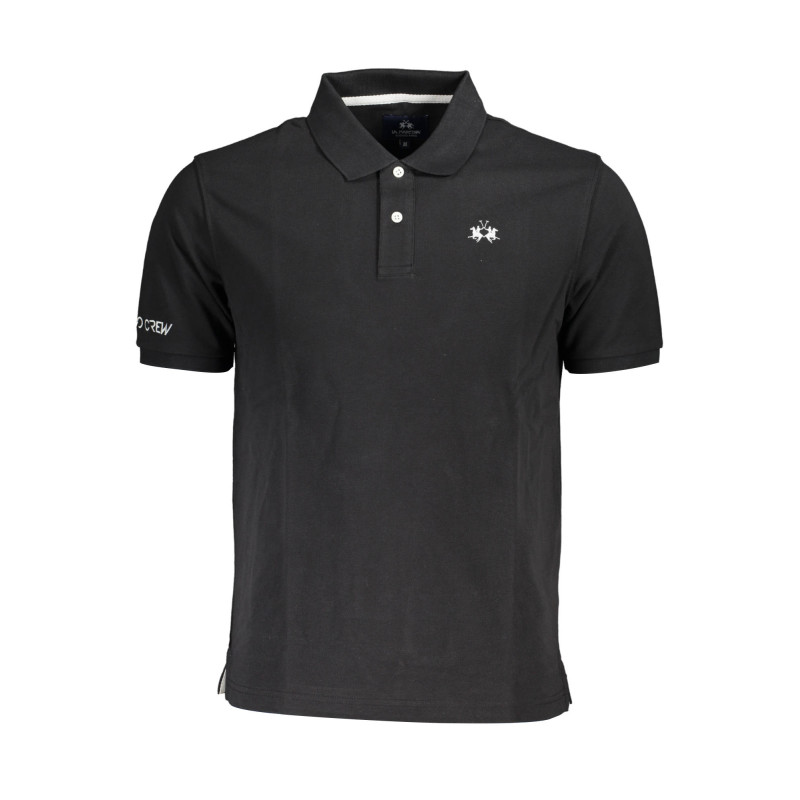 LA MARTINA POLO SHORT SLEEVE MAN BLACK