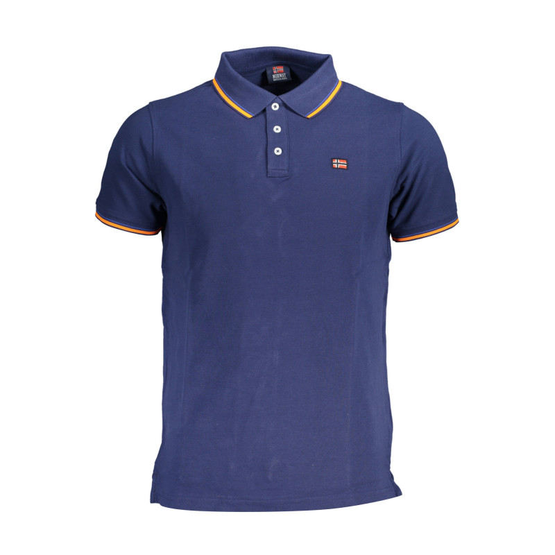 NORWAY 1963 MEN&39S BLUE SHORT SLEEVED POLO SHIRT