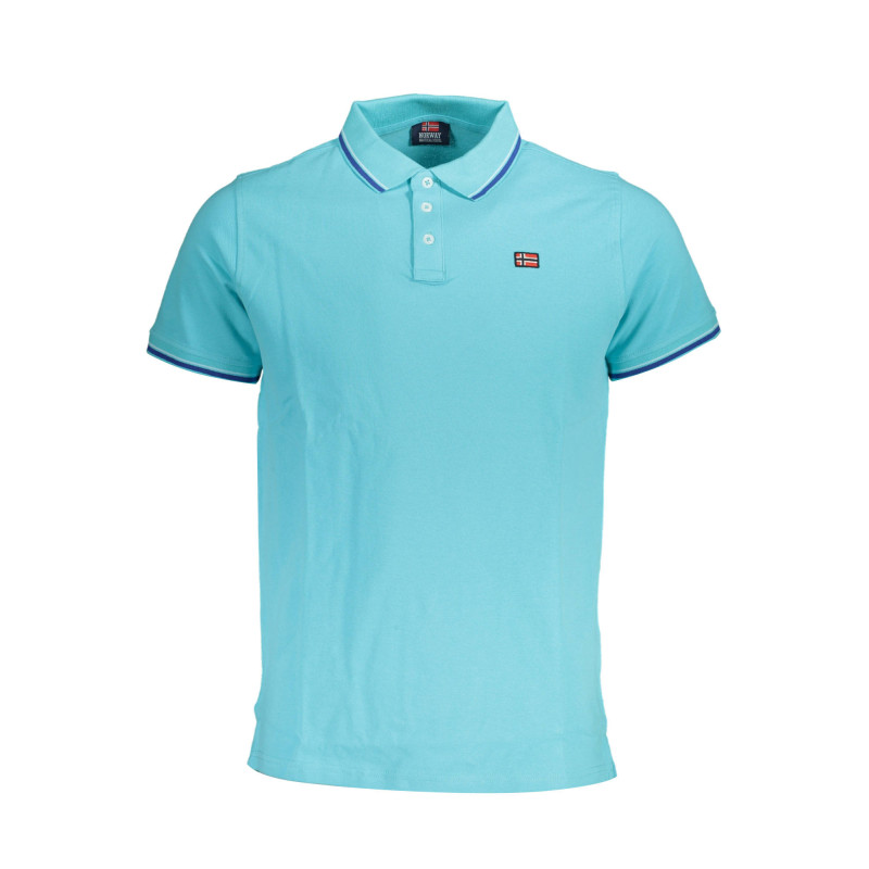 NORWAY 1963 POLO MANICHE CORTE UOMO AZZURRO