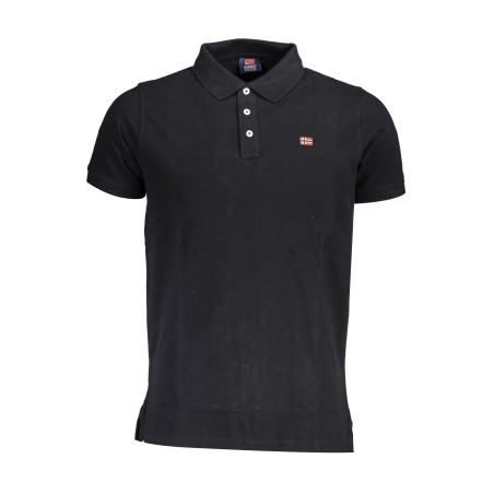 NORWAY 1963 POLO MANICHE CORTE UOMO NERO