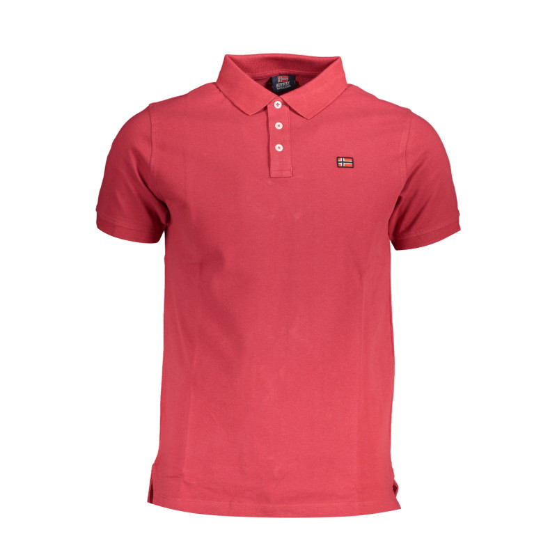 NORWAY 1963 MEN&39S SHORT SLEEVED POLO SHIRT RED