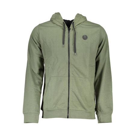 GIAN MARCO VENTURI MEN&39S GREEN ZIPPED SWEATSHIRT