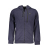 GIAN MARCO VENTURI MEN&39S BLUE ZIPPED SWEATSHIRT