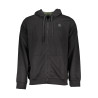 GIAN MARCO VENTURI MEN&39S BLACK ZIPPED SWEATSHIRT