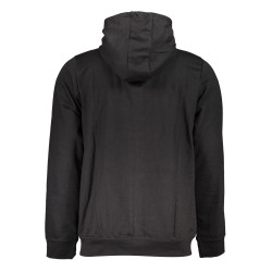 GIAN MARCO VENTURI MEN&39S BLACK ZIPPED SWEATSHIRT