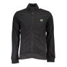 GIAN MARCO VENTURI MEN&39S BLACK ZIPPED SWEATSHIRT