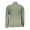 GIAN MARCO VENTURI MEN&39S GREEN ZIPPED SWEATSHIRT