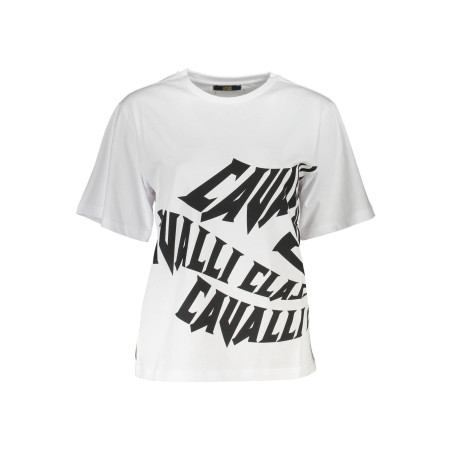 CAVALLI CLASS T-SHIRT MANICHE CORTE DONNA BIANCO