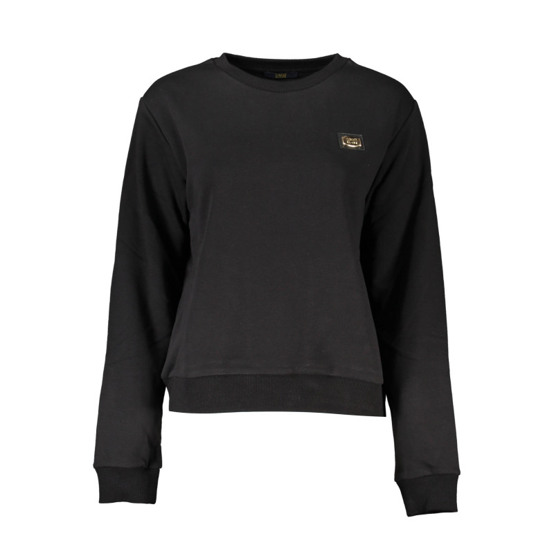 CAVALLI CLASS BLACK SWEATSHIRT WITHOUT ZIP