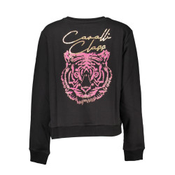 CAVALLI CLASS BLACK SWEATSHIRT WITHOUT ZIP