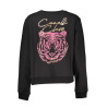 CAVALLI CLASS BLACK SWEATSHIRT WITHOUT ZIP