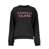 CAVALLI CLASS BLACK SWEATSHIRT WITHOUT ZIP