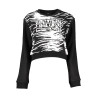 CAVALLI CLASS BLACK SWEATSHIRT WITHOUT ZIP