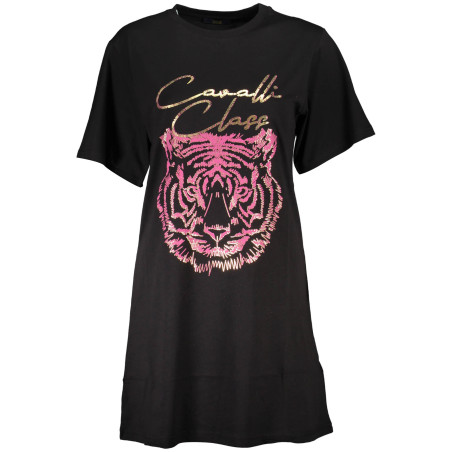 CAVALLI CLASS T-SHIRT MANICHE CORTE DONNA NERO