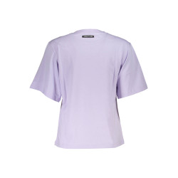 CAVALLI CLASS PURPLE WOMAN SHORT SLEEVE T-SHIRT