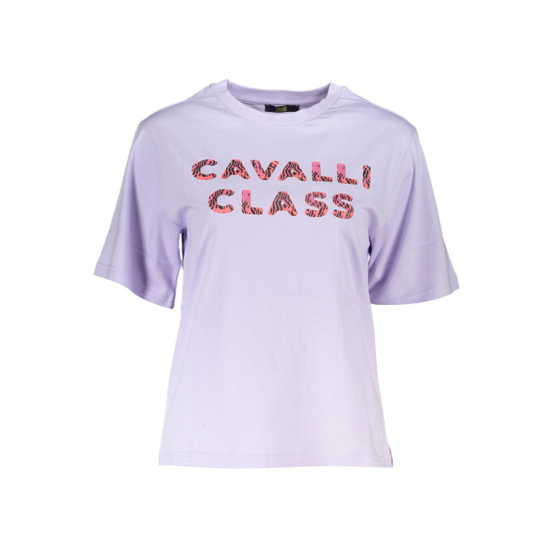 CAVALLI CLASS PURPLE WOMAN SHORT SLEEVE T-SHIRT