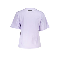 CAVALLI CLASS PURPLE WOMAN SHORT SLEEVE T-SHIRT