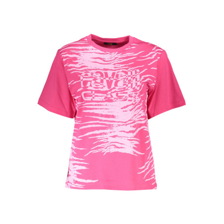 CAVALLI CLASS T-SHIRT MANICHE CORTE DONNA ROSA